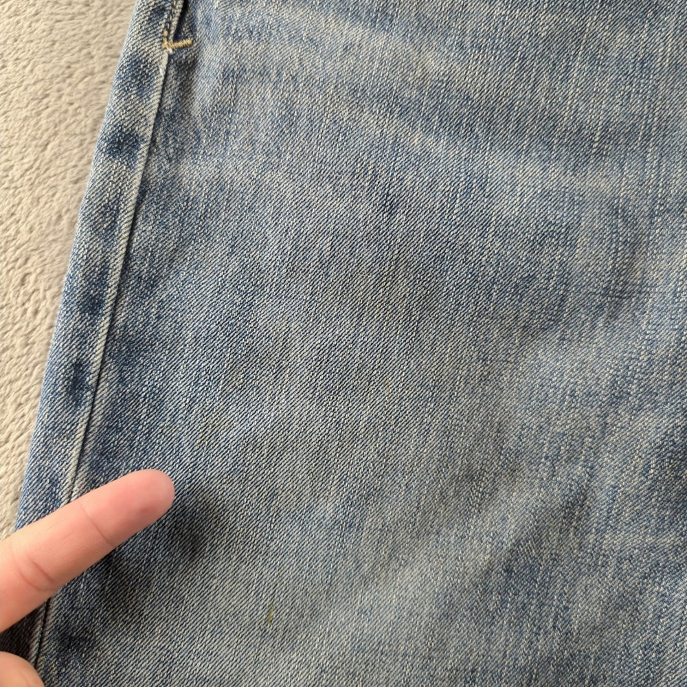 Polo Ralph Lauren Jean Shorts Mens 32 Blue Light Wash Vintage 67 Cut Off Jorts - Picture 7 of 15